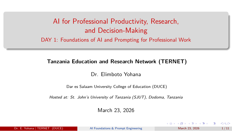 Day 1 Presentation Cover